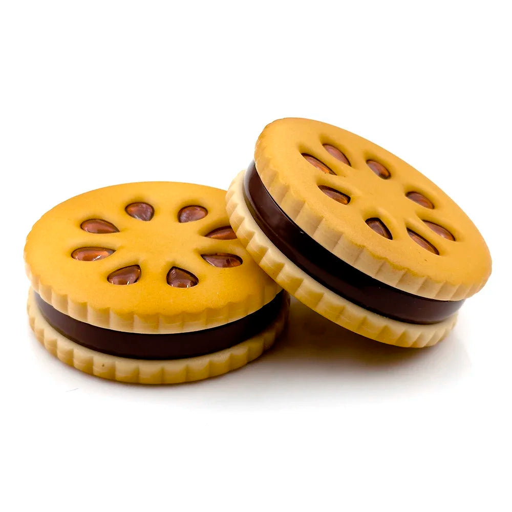 55mm Cookie Metal Herb Grinder – 2-Layer Tobacco & Dried Flowers Grinder
