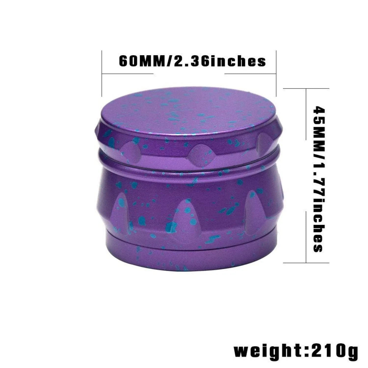 4pc Splash Pattern Drum Metal Herb Grinder