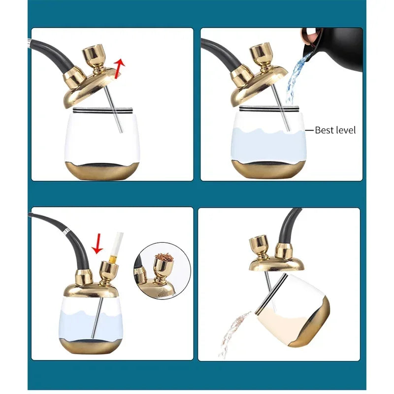 Portable Mini Hookah Pipe – Microfilter Water Pipe