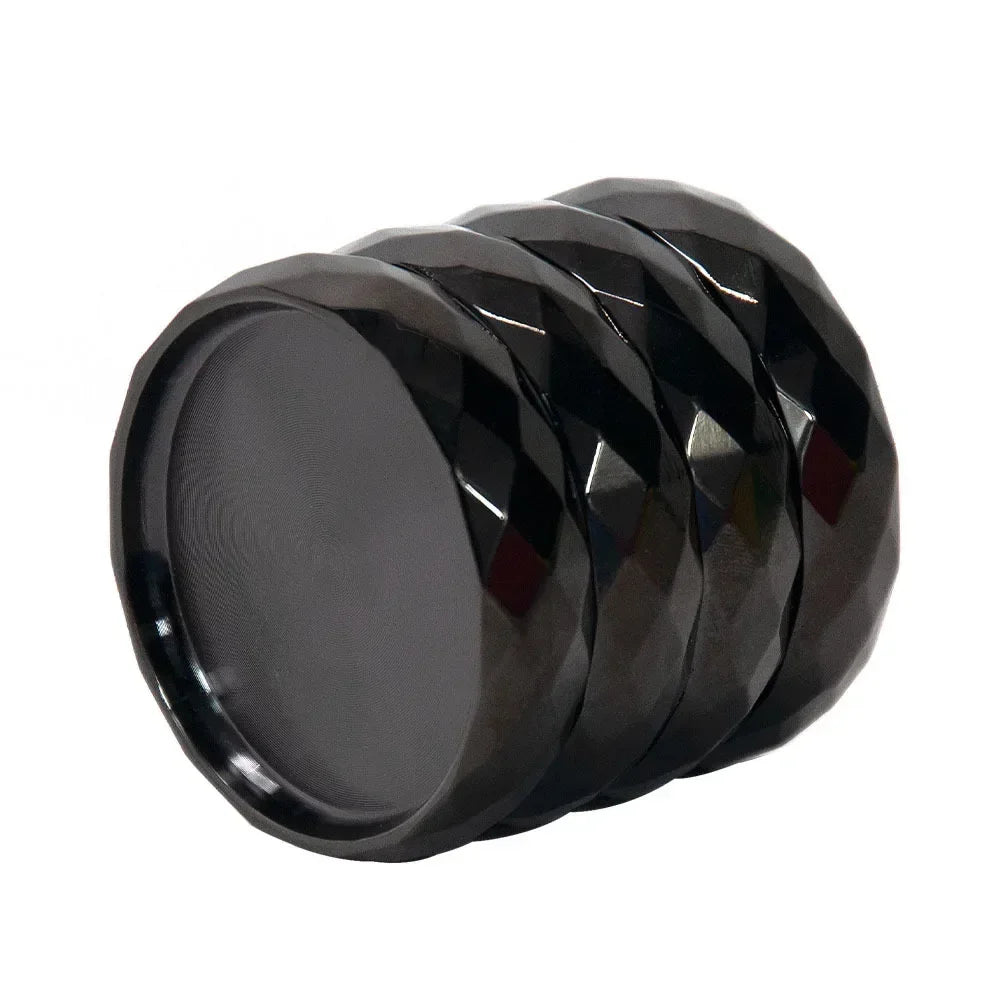Wavy Zinc Alloy Herb Grinder – 4-Layer Diamond Teeth (43/56mm)