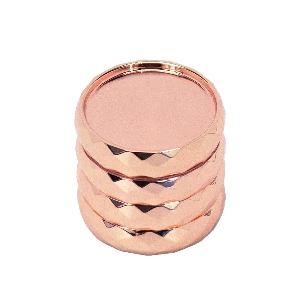 Wavy Zinc Alloy Herb Grinder – 4-Layer Diamond Teeth (43/56mm)