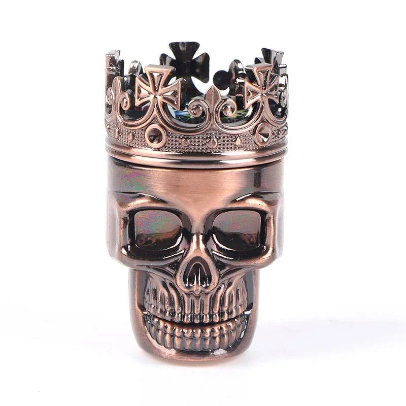 Skull Herb Grinder – 3-Piece Aluminum Grinder with Sharp Teeth